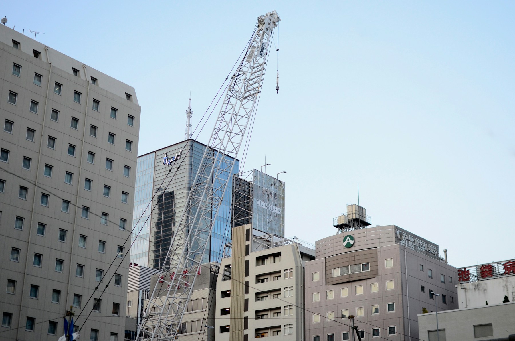 Temporary stock photograph of an urban construction site